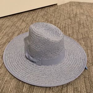 Light blue straw hat